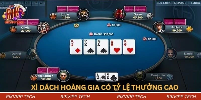 Tỷ lệ thưởng của game xì dách cao hấp dẫn